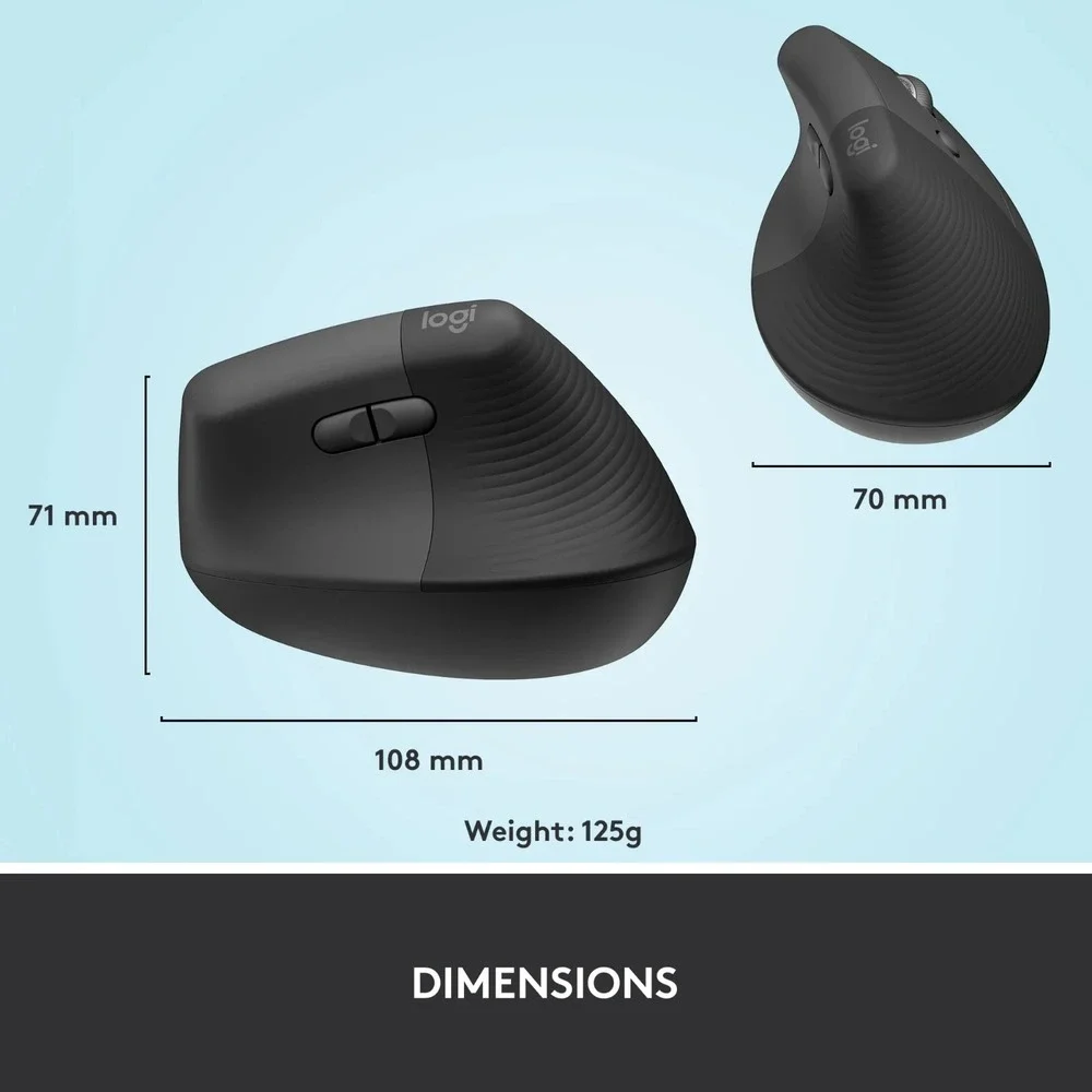 Logitech Lift Wireless Vertical Ergonomic Mouse ( 910-007293 )